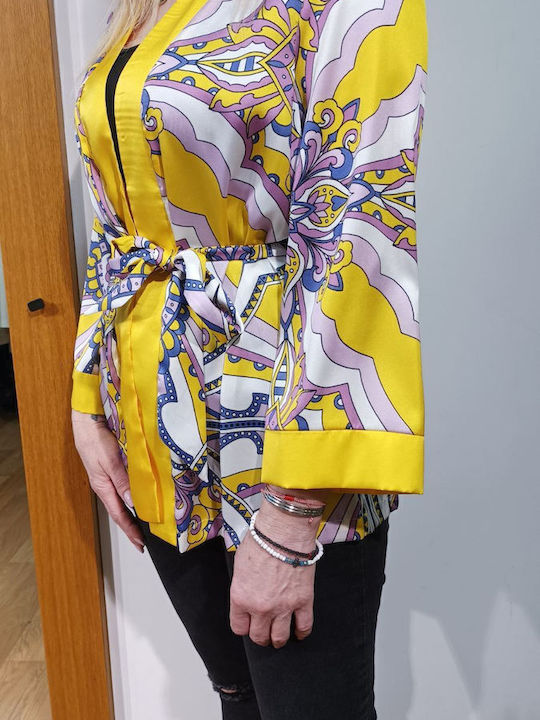 Cardigan de damă Galben