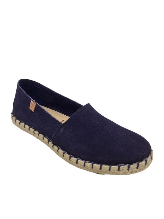 Suede Γυναικείες Εσπαντρίγιες σε Navy Μπλε Χρώμα