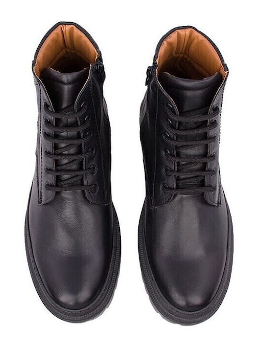 Leather Black Men's Boots Anatomical