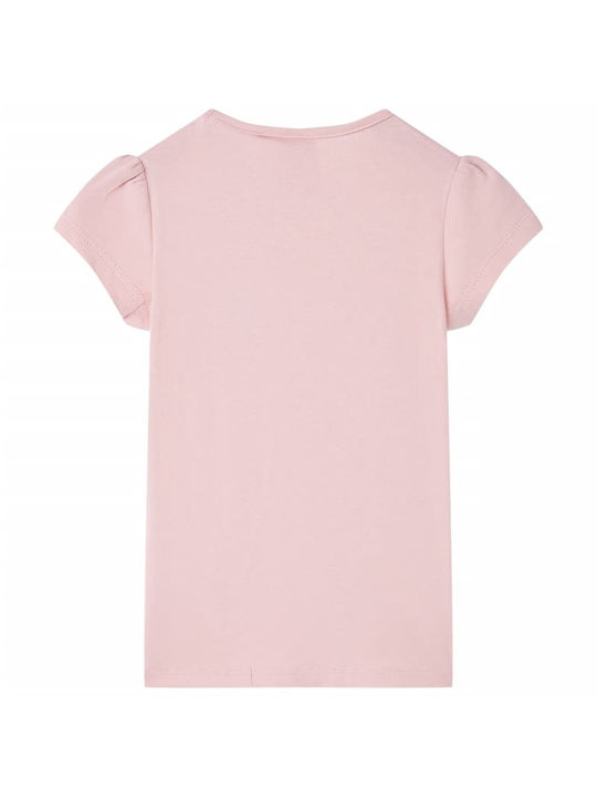 vidaXL Kids Blouse Short Sleeve Light Pink