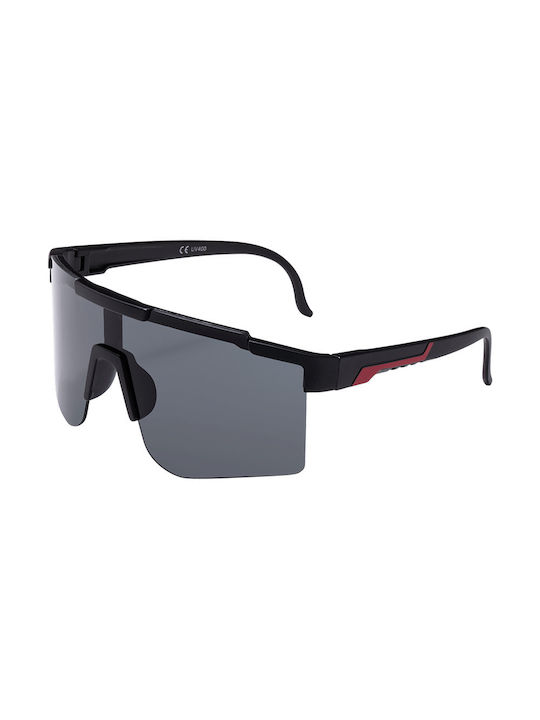 Sunglasses with Black Plastic Frame and Gray Lens 02-5141