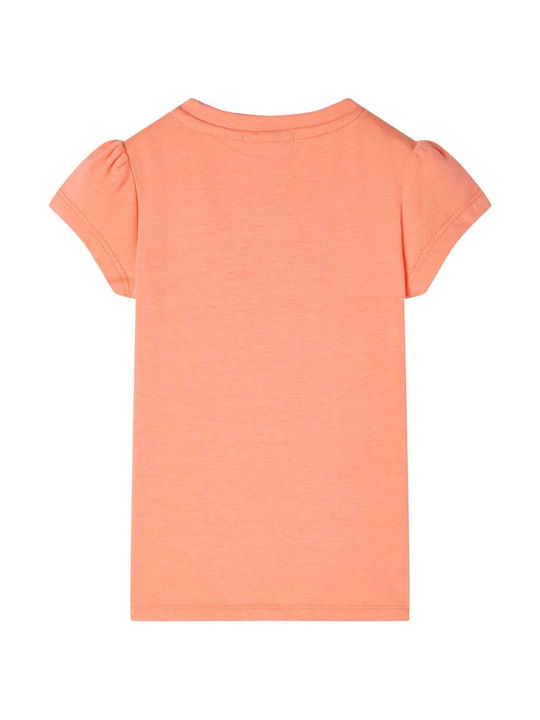 vidaXL Kids Blouse Short Sleeve Neon Orange