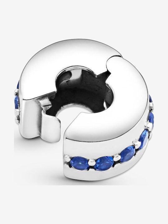 Pandora Charm Cu Pietre Din Argint Placat Cu Aur Roz Albastru