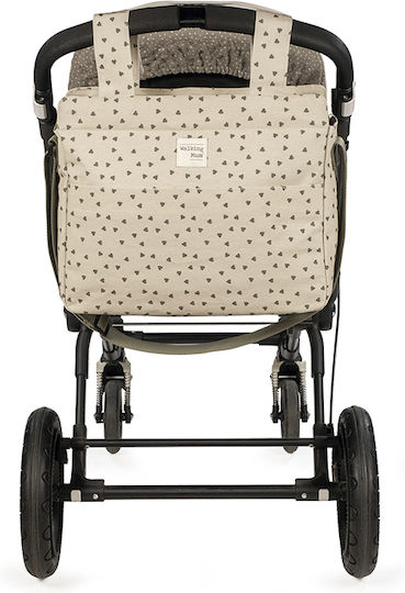 Τσάντα Αλλαξιέρα Poppy Olive Hearts | Walking Mum 1120800320