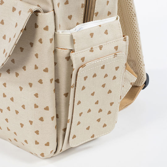 Backpack Changing Bag Poppy Cinnamon Hearts | Walking Mum 1120800325
