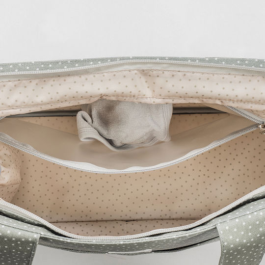 Poppy Olive Polka Dot Changing Bag | Walking Mum 1120800318