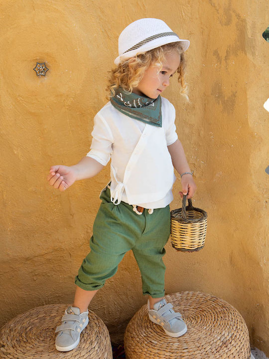 Bambolino Baptism Suit for Boys Vieri Green 5 Pieces