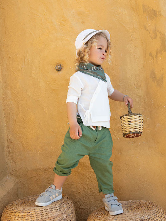 Bambolino Baptism Suit for Boys Vieri Green 5 Pieces