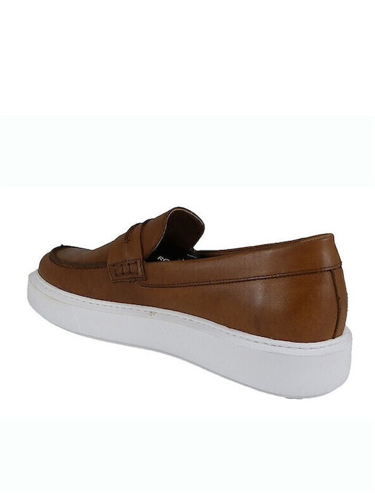 De piele Slip-on-uri pentru bărbați Tabac maro