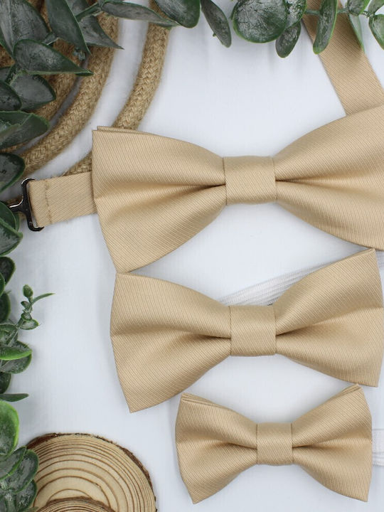 JFashion Baby Fabric Bow Tie Beige