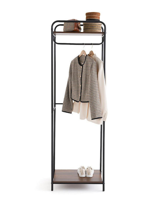 So'Home Κρεμάστρα Δαπέδου από Μέταλλο Μαύρη 40x57x180cm