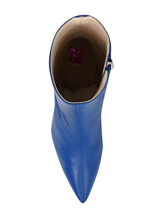 Leather Women's Ankle Boots Platform Blue