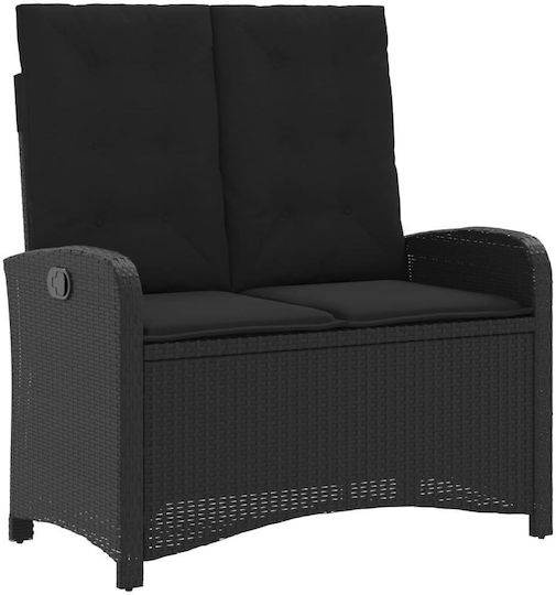Garten- und Outdoor-Möbelsets 2 Stück Schwarz mit Kissen