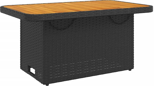 Garten- und Outdoor-Möbelsets 2 Stück Schwarz mit Kissen