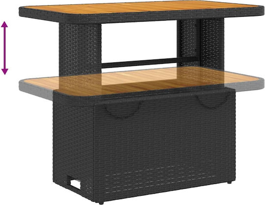 Garten- und Outdoor-Möbelsets 2 Stück Schwarz mit Kissen