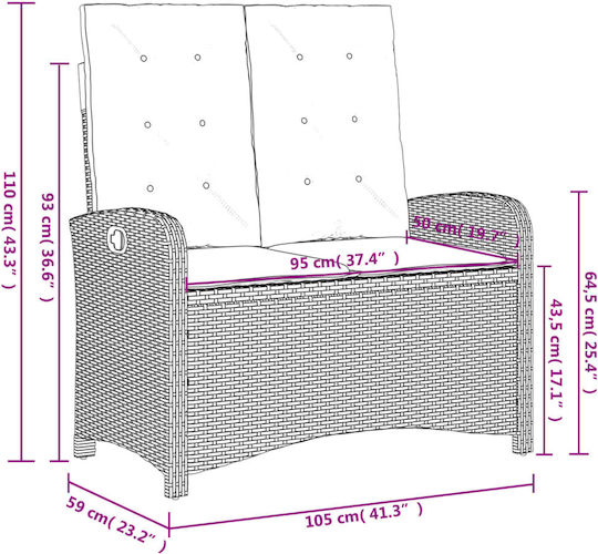Garten- und Outdoor-Möbelsets 2 Stück Beige mit Kissen