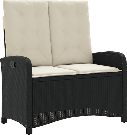 Garten- und Outdoor-Möbelsets 2 Stück Schwarz mit Kissen