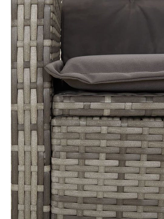 Garden & Outdoor Furniture Sets Dining Room 2 Pieces Gray with Pillows