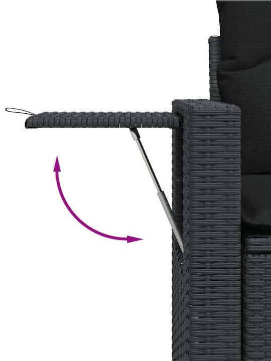 vidaXL Tree-Seater Outdoor Sofa Rattan with Cushions 55x55x69cm