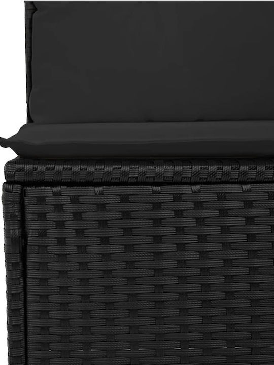vidaXL Tree-Seater Outdoor Sofa Rattan with Cushions 55x55x69cm