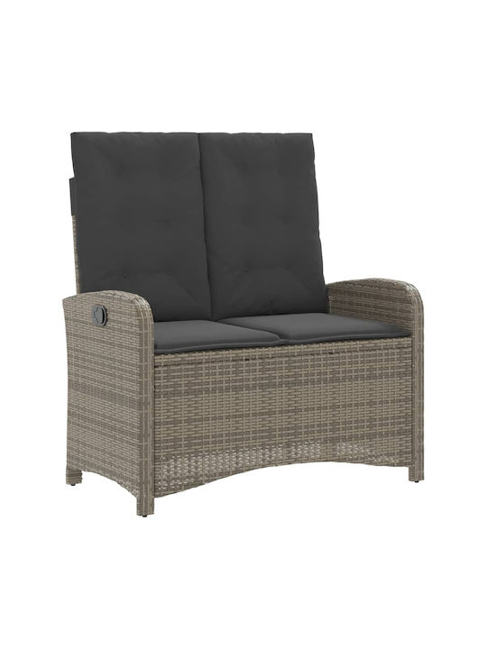 Garden & Outdoor Furniture Set 2 Pieces Gray with Pillows