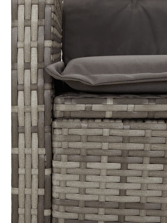 Garden & Outdoor Furniture Set 2 Pieces Gray with Pillows