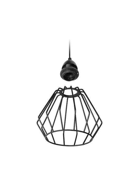Adviti Lustră Negru cu Dulie E27 70x40x40cm.