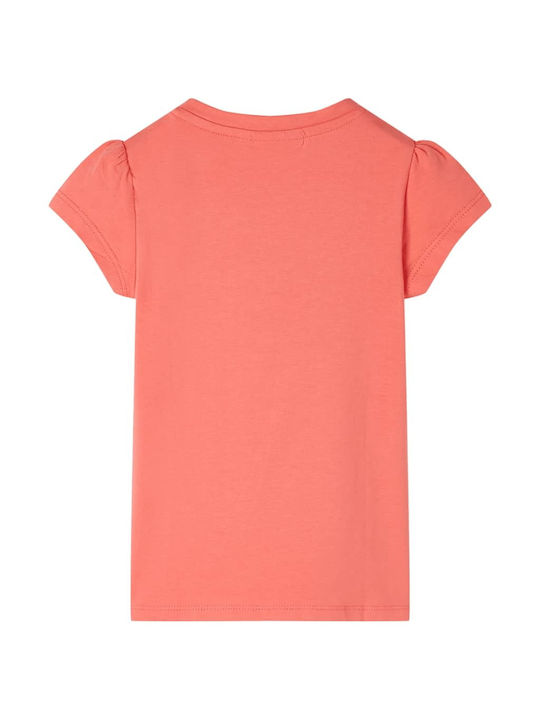 vidaXL Kids Blouse Short Sleeve Coral