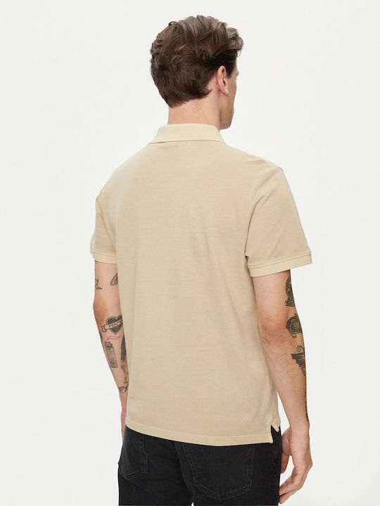 Pepe Jeans Bluza Bărbătească cu Mânecă Scurtă Polo beige