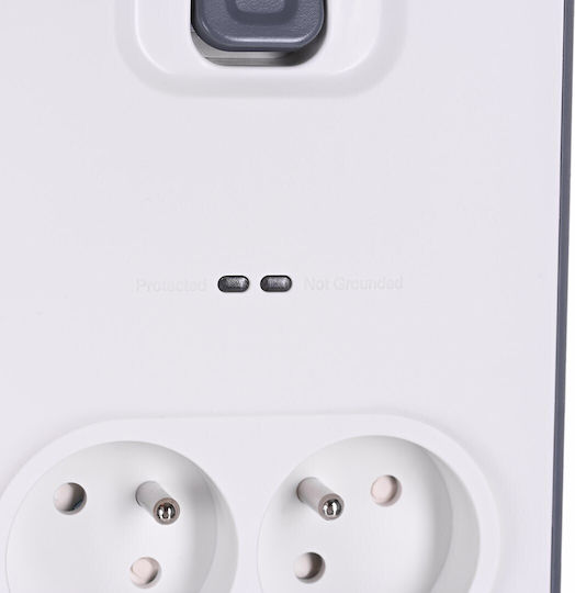 Belkin Πολύπριζο 8 Θέσεων με 2 USB-A και Καλώδιο 2m Γαλλίας (Type E)