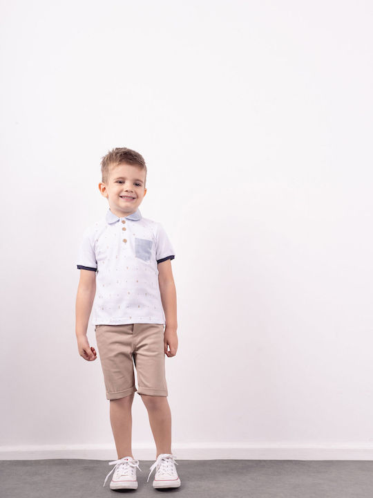 Hashtag Kids Set with Shorts Summer 2pcs White