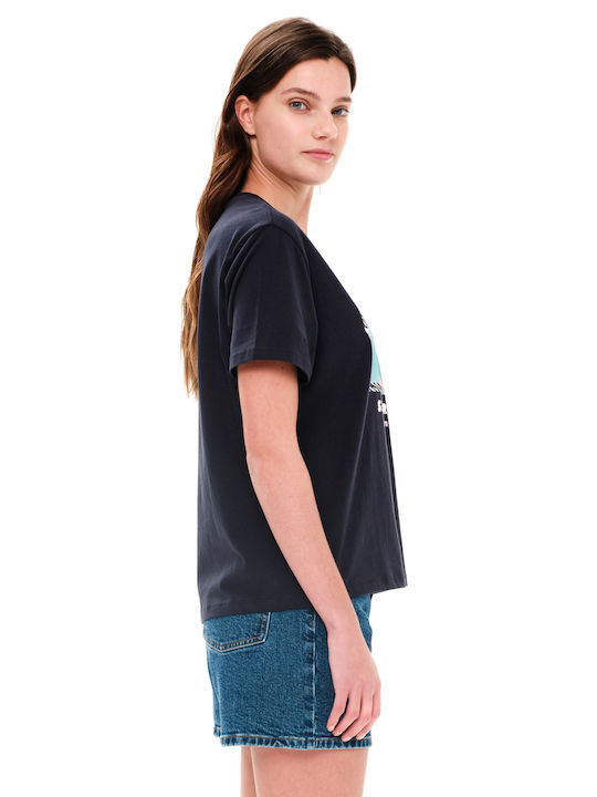 Bluze Damă Sport Oversized Floral Negru 241.EW33.88-Off Negru