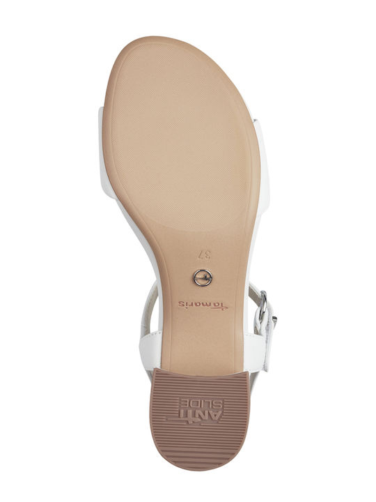 Tamaris White Women's Leather Sandals White (1-28250-42 100)