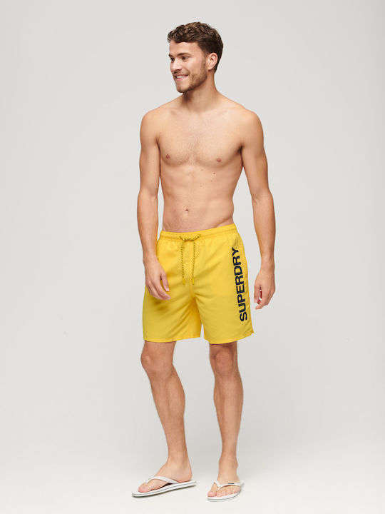 M D2 Men's Swimwear Shorts Yellow with Patterns