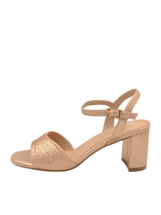Blondie Leather Sandals with Strass Blondie Leather Sandals with Strass