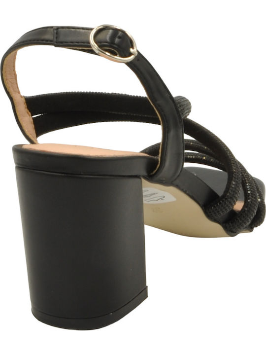 Women's Blondie Sandals With Thick Heel In Black (summer 2024)