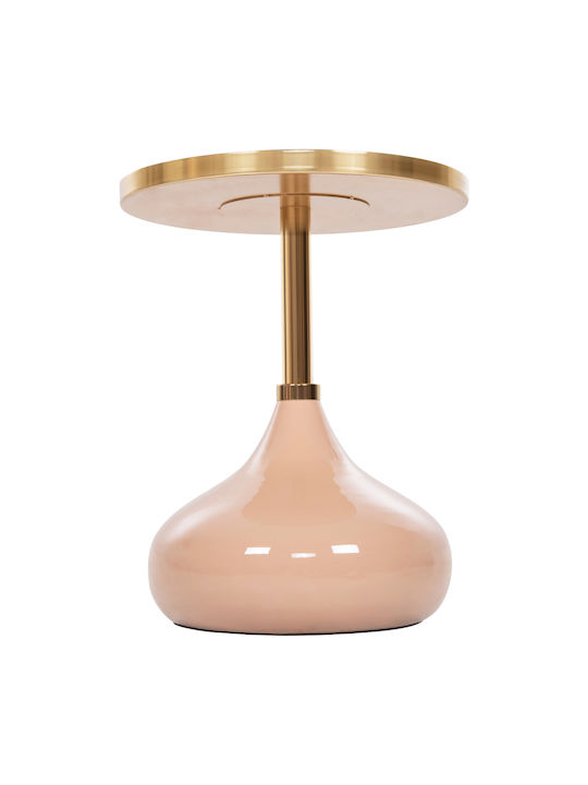 Rundes Beistelltisch Metall Sofort-beige M35.5xL35.5xH44.5cm