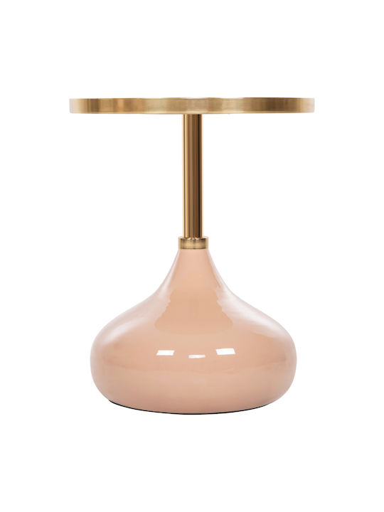 Rundes Beistelltisch Metall Sofort-beige M35.5xL35.5xH44.5cm