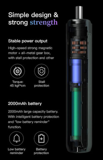 Kingsdun Schraubenzieher Batterie 1x2Ah