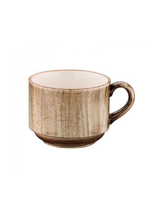 Bonna Tasse Cappuccino aus Porzellan Braun 90ml