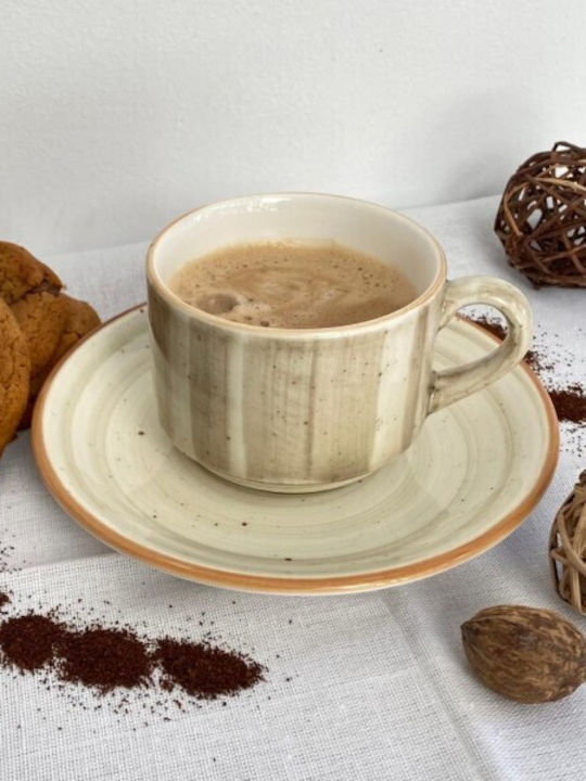 Bonna Φλιτζάνι Cappuccino από Πορσελάνη Καφέ 180ml