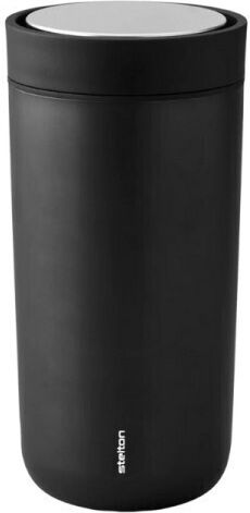 Stelton Glass Thermos Stainless Steel 400ml Black Metallic