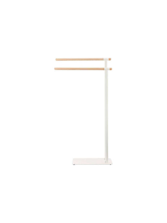 Sealskin Brix Double Floor Standing Bathroom Freestanding Towel Rack ​43x80cm White