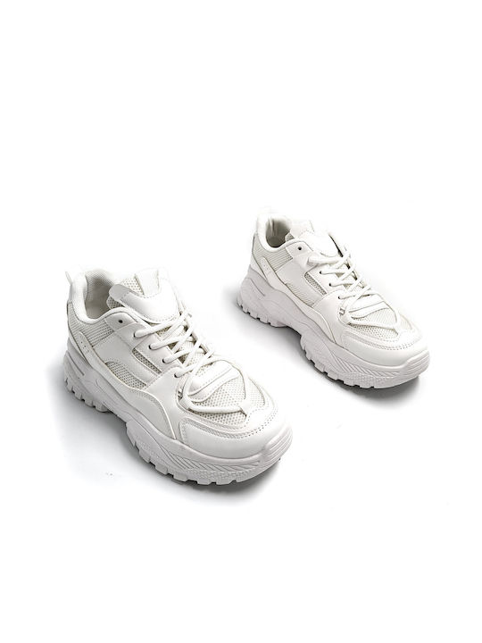 Plato Femei Chunky Sneakers Alb