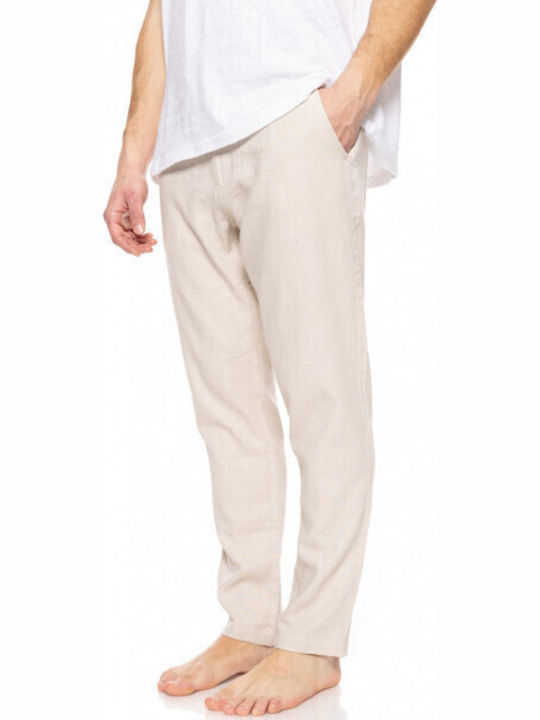 Biston Παντελονι Ανδρικο Λινο Chino Beige 51-241-011