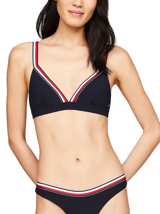 Tommy Hilfiger Gepolstertes Global Stripe Triangle Bikinioberteil Damen Tommy Hilfiger Rot-Weiß-Blau (uw0uw05290-dw5)