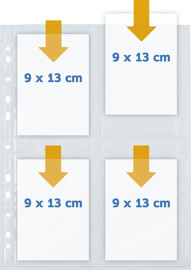 Herma Plastic Sleeves for Documents A4 with Holes Fotophan