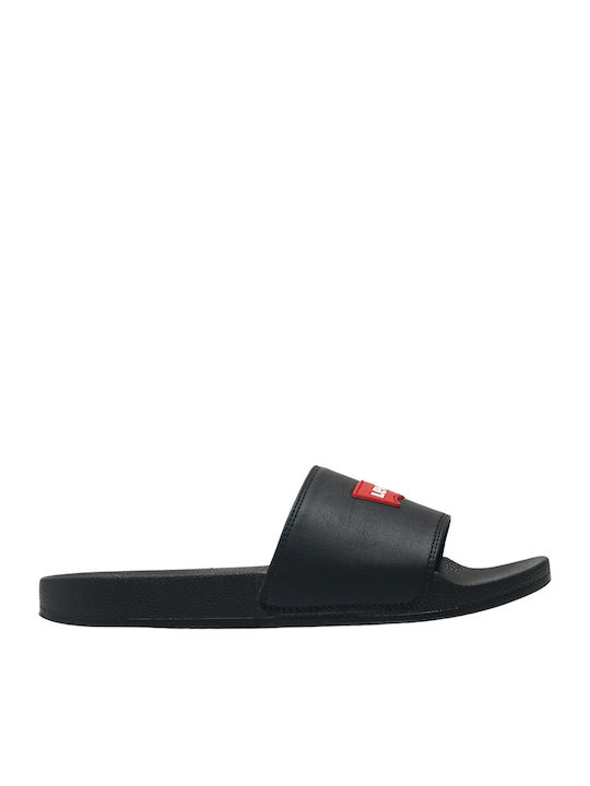 Levi's Ανδρικές Σαγιονάρες Μαύρο Καουτσούκ - 235642-001