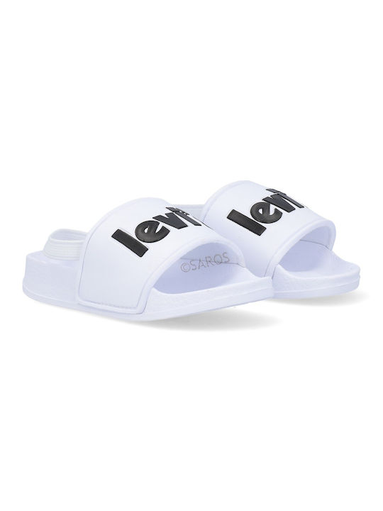 Levi's Șlapi pentru copii Slides Albe