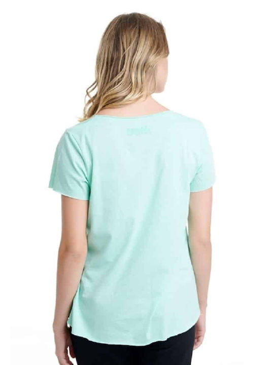 Γυναικείο Αθλητικό Oversized T-shirt Βεραμάν